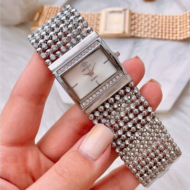 ساعت مچی زنانه REALY jewellery تیفانی مکعبی مجلسی خاص طرح تیفانی