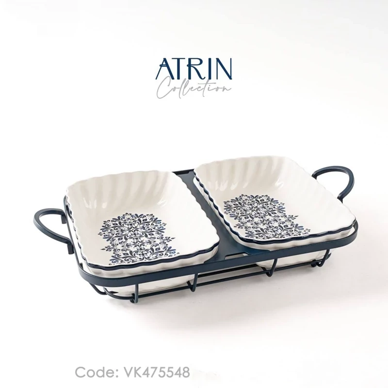 تابه مستطیل دوقلو BVK بی وی کی مدل ATRIN کد VK475548 مدل 1