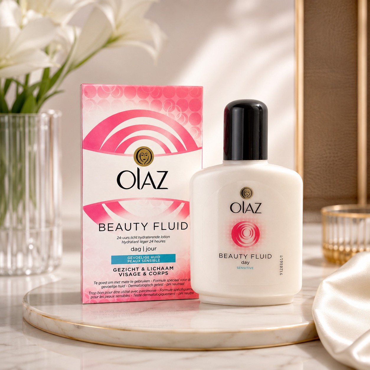 لوسیون آبرسان پوست حساس اولاز Olaz Beauty Fluid