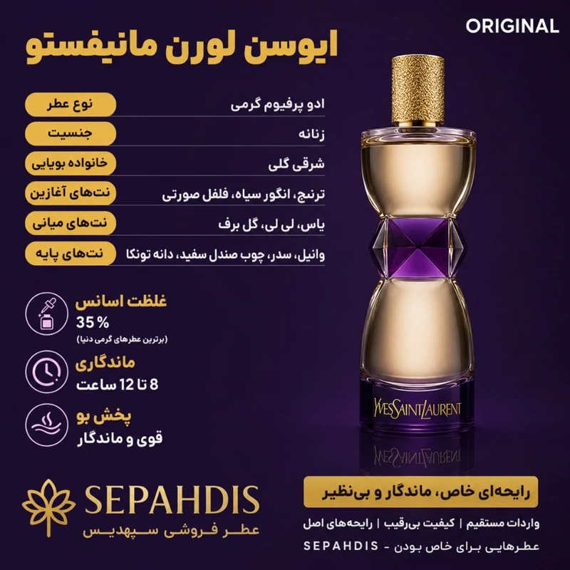 عطر ایوسن لورن مانیفستو (واردات مستقیم از فرانسه)