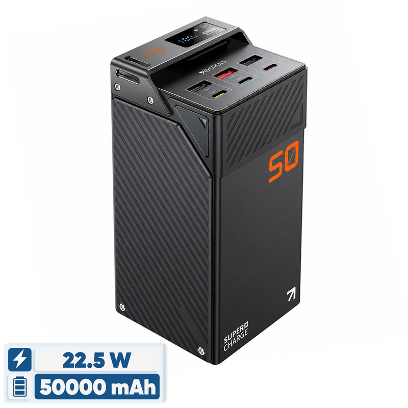 پاوربانک 22.5 وات یسیدو مدل YP63 ظرفیت 50000 میلی آمپر ساعت