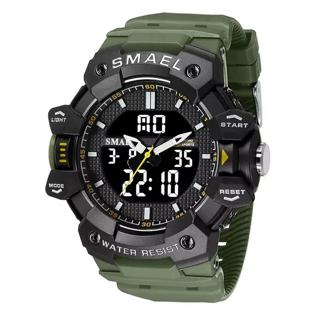ساعت مچی عقربه‌ای کوارتز مردانه اس میل مدل 8080-Army-grn