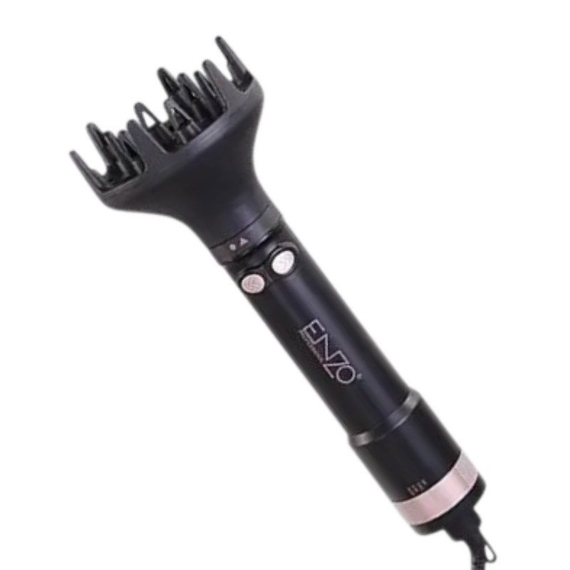 سشوار برس‌دار چرخشی انزو پروفیشینال مدل EN-760 7in1 با توان 1500 وات، موتور DC براشلس، تنظیمات دما و سرعت دو حالته، تکنولوژی آیونیک، سری‌های متنوع و کیف نگهدارنده، مناسب استفاده خانگی و حرفه‌ای