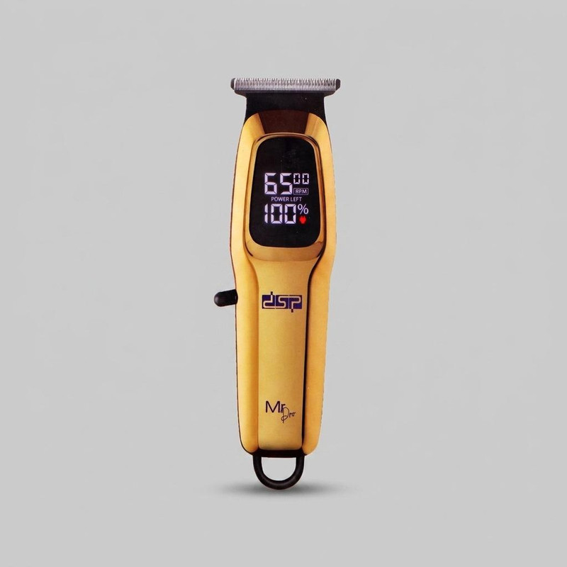 ماشین اصلاح موی صورت و بدن دی اس پی مدل CORDLESS SUPER، صفر زن، تیغه تیتانیوم پیشرفته، اصلاح به صورت تریم، باتری قابل شارژ با شارژ سریع، همراه با 3 شانه، کابل شارژ USB، برس تمیزکننده و روغن