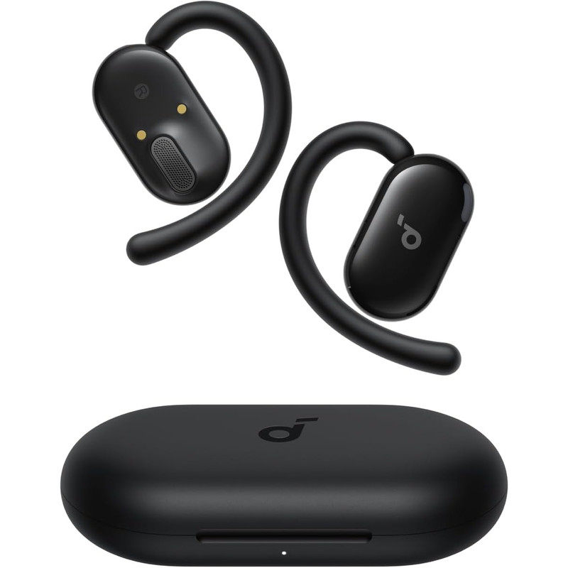 هدفون بلوتوثی انکر مدل V20i بدون قابلیت نویز کنسلینگ، درگاه شارژ USB Type-C، دارای 4 میکروفون برای مکالمه شفاف، مقاوم در برابر آب و گرد و غبار استاندارد مقاومتی IP55