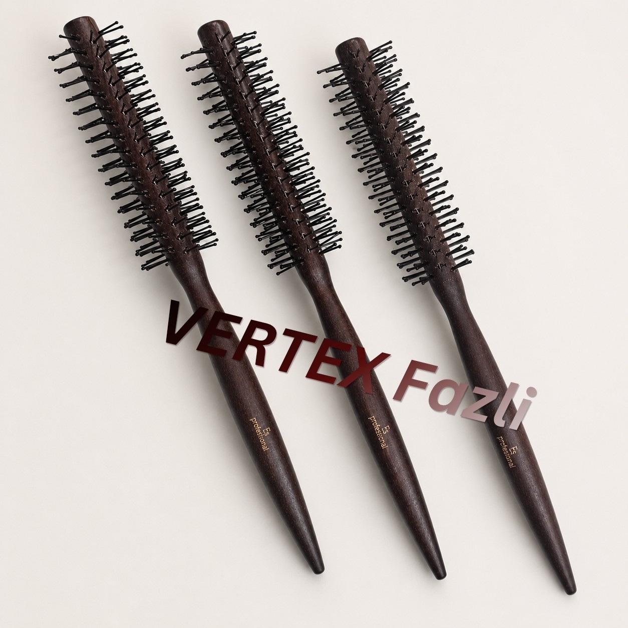برس گرد چوبی آرایشگری 24 عددی professional