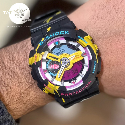 ساعت مردانه جی شاک کاسیو Ga110 مدل بازی لیگ آف لجندز آرکین موتور ژاپنی باگارانتی ساعت مچی Casio G-Shock