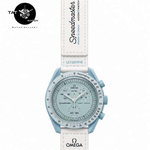ساعت مردانه زنانه امگا سواچ اورانوس Uranus سه موتوره کرنو باگارانتی جعبه ارسال omega swatch ساعت مچی