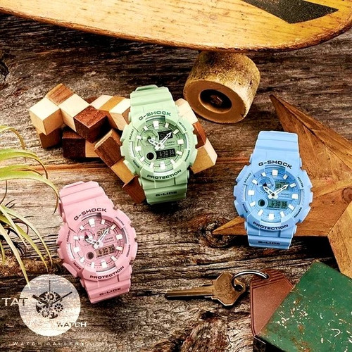 ساعت مچی مردانه زنانه جی شاک Gax100 موتور ژاپن ساعت جهانی یک سال گارانتی رنگبندی جعبه G-Shock