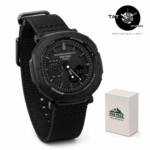 ساعت مردانه کاسیو پروترک PRJB001 بند برزنتی موتور ژاپن گارانتی12ماه ارسال رایگان با جعبه Protrek ساعت مچی casio
