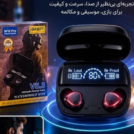 ایرپاد M10 گیمینگ لمسی ضدآب پاوربانک دار باطری بزرگ بلوتوث نسخه 5/3 صحفه نمایش دار ورژن 2025شرکتی