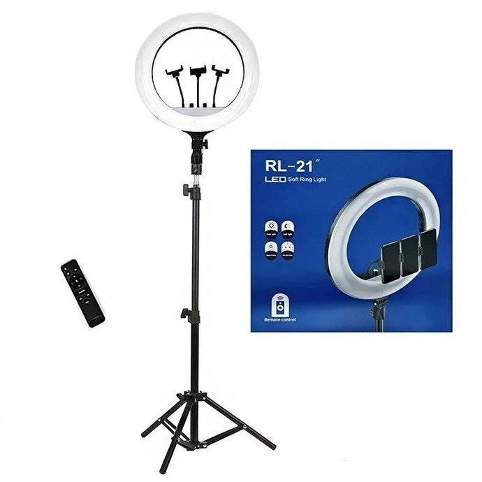 رینگ لایت RL-21 اورجینال همراه با سه پایه فلزی،کنترل،هولدر،کیف مخصوص