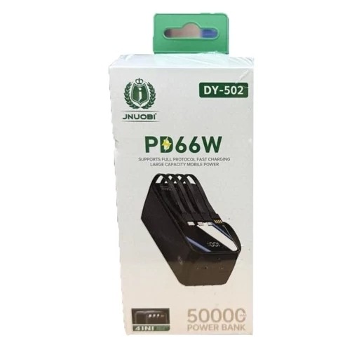پاوربانک 50000 ملی آمپر JNUOBI DY502 با 4 کابل خروجی قیمت عالی