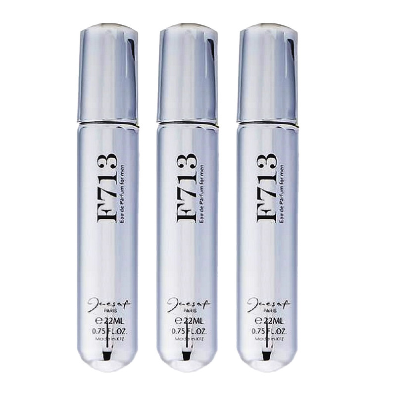 عطر جیبی مردانه ژک ساف مدل 713 حجم 22 میلی لیتر بسته 3 عددی