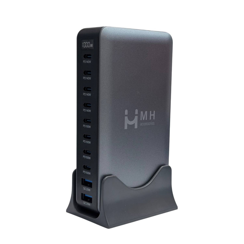 شارژر رومیزی 140 وات 10 پورت مدل MH_1000W