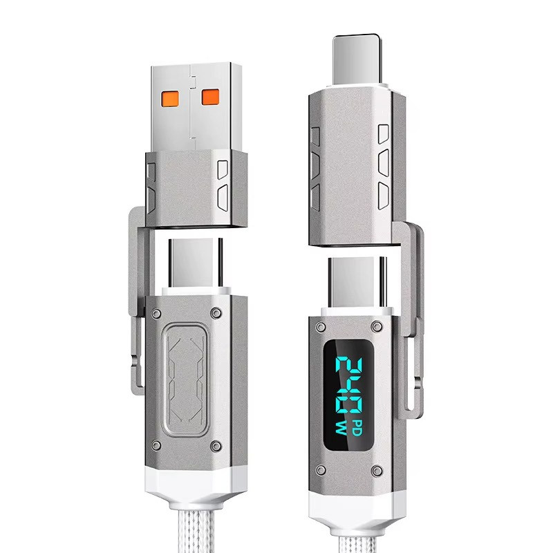 کابل تبدیل USB/USB-C به USB-C/لایتنینگ مدل 240WD طول 1.2 متر