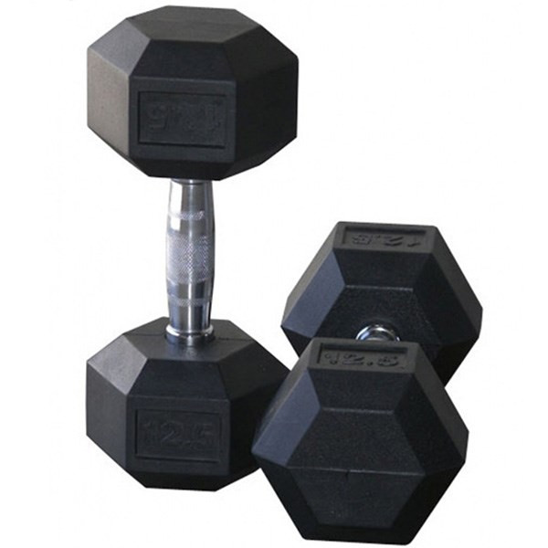 دمبل مدل Hexagonal وزن 12.5 کیلوگرم بسته 2 عددی