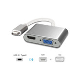 مبدل USB-C به HDMI/VGA مدل ph3206