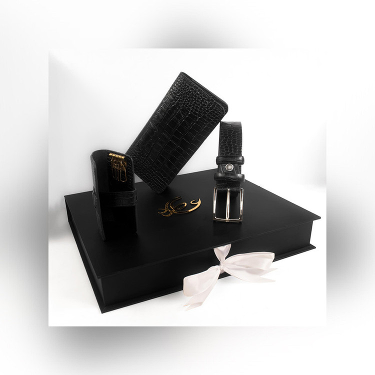 ست هدیه مردانه چرم عطارد مدل چرم طبیعی کد A52