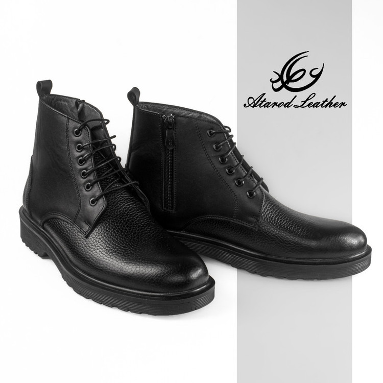 نیم بوت مردانه چرم عطارد مدل چرم طبیعی کد SH25
