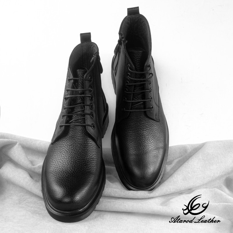 نیم بوت مردانه چرم عطارد مدل چرم طبیعی کد SH25