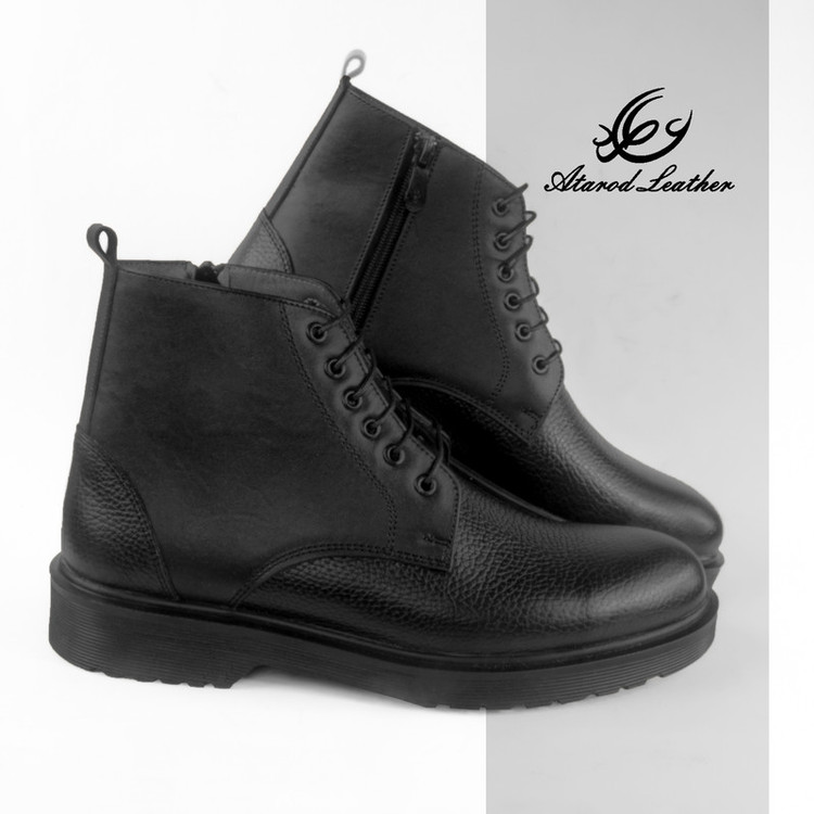نیم بوت مردانه چرم عطارد مدل چرم طبیعی کد SH25