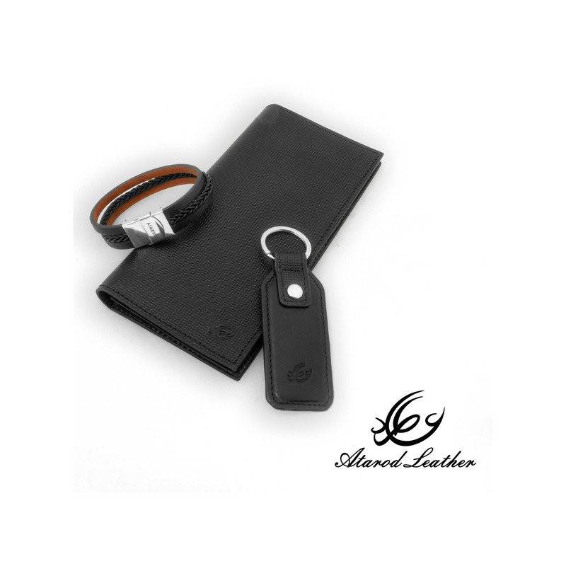 ست هدیه مردانه چرم عطارد مدل چرم طبیعی کد A95