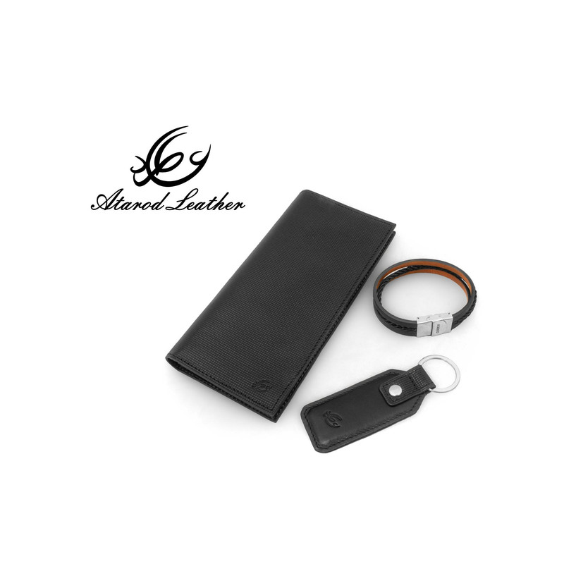 ست هدیه مردانه چرم عطارد مدل چرم طبیعی کد A95