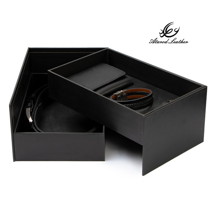 ست هدیه مردانه چرم عطارد مدل چرم طبیعی کد A123