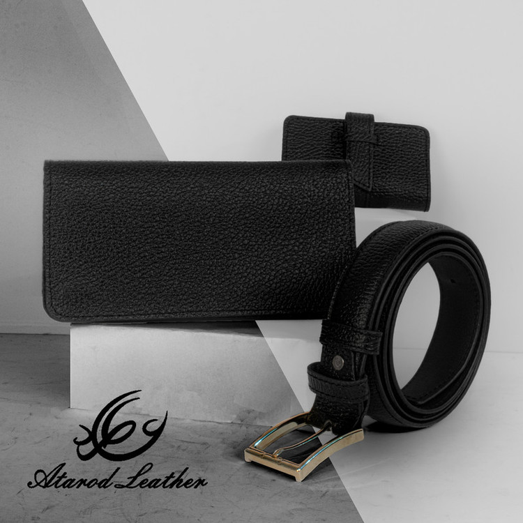 ست هدیه مردانه چرم عطارد مدل چرم طبیعی کد A39