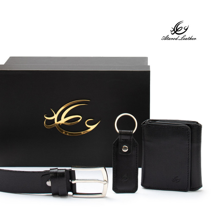 ست هدیه مردانه چرم عطارد مدل چرم طبیعی کد A122