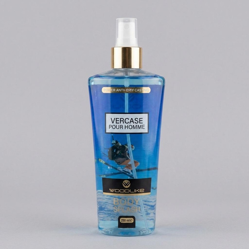بادی اسپلش مردانه وودلایک مدل VERCASE POUR HOMME حجم 250 میلی لیتر