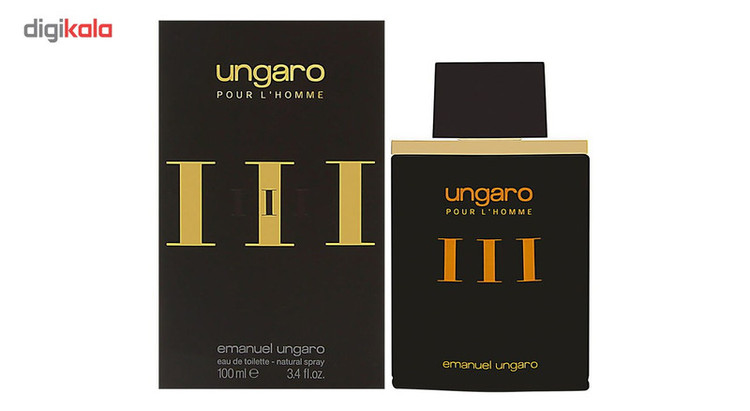 ادو تویلت مردانه امانویل اونگارو مدل Ungaro pour L'Homme III حجم 100 میلی لیتر