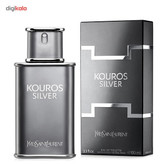 ادو تویلت مردانه ایو سن لوران مدل Kouros Silver حجم 100 میلی لیتر