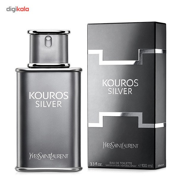 ادو تویلت مردانه ایو سن لوران مدل Kouros Silver حجم 100 میلی لیتر