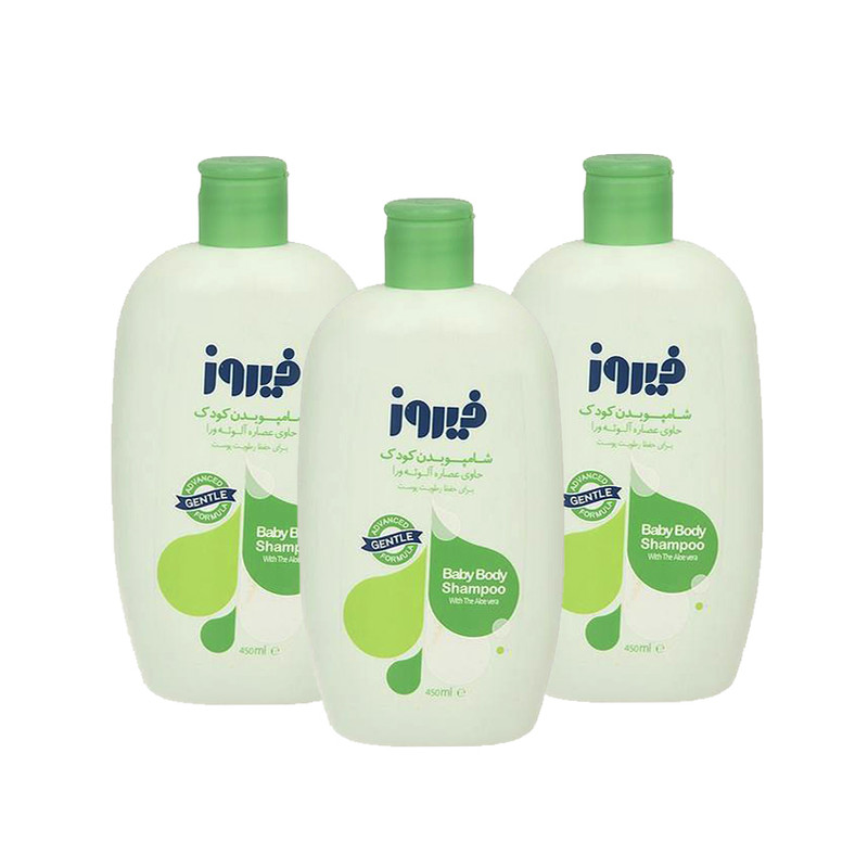 شامپو بدن بچه فیروز مدل Aloe Vera حجم 450 میلی لیتر مجموعه 3 عددی