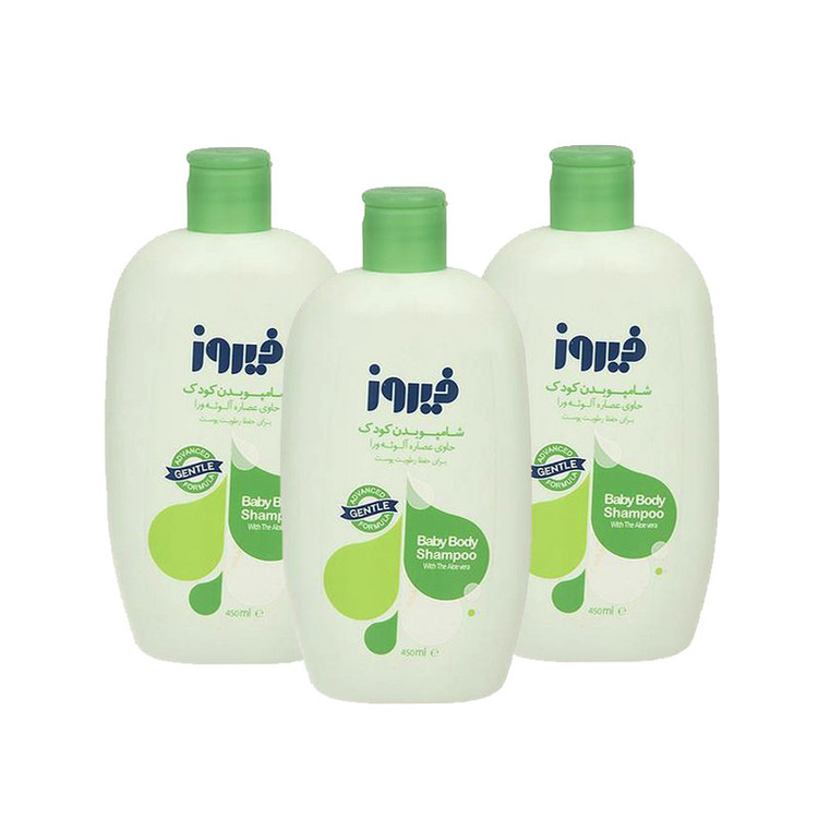 شامپو بدن بچه فیروز مدل Aloe Vera حجم 450 میلی لیتر مجموعه 3 عددی