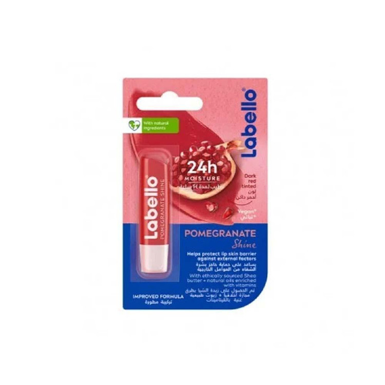 بالم لب ماتیکی لابلو مدل Pomegranate Shine با عصاره انار، مرطوبکننده و نرمکننده لب، فاقد الکل، مناسب پوست خشک و معمولی، ایجاد درخشندگی طبیعی