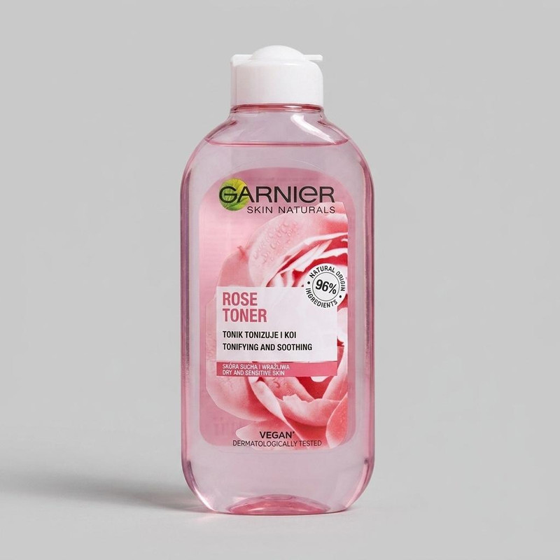 تونر پاک کننده صورت گارنیه مدل Rose Toner حجم 200 میلی لیتر