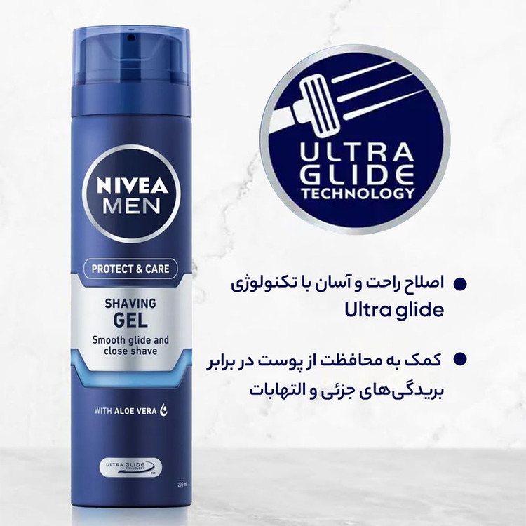 ژل اصلاح نیوآ مدل Protect And Care حجم 200 میلی لیتر
